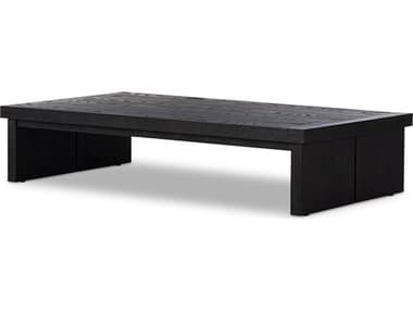 Four Hands Bennett Warby Worn Black Veneer Coffee Table FS235178003