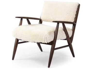 Four Hands Ashford Papile Fur 28" Cream Accent Chair FS235211002