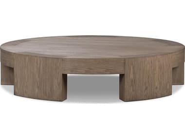 Four Hands Irondale Sheffield Warm Natural Flat Oak Veneer Coffee Table FS235383005