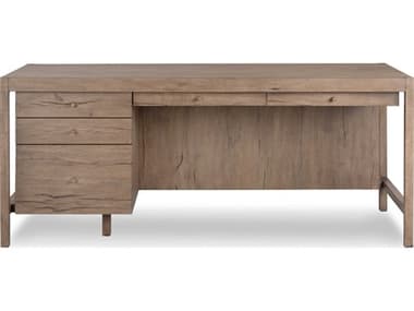 Luxecor Globetrotter Suspension Rustic Grey Veneer Oak Wood Secretary Desk LXCGLB31199