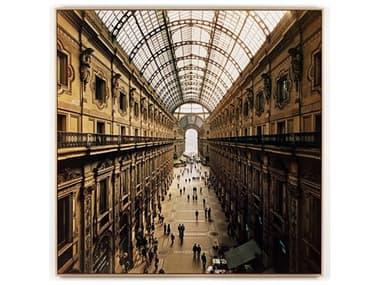 Four Hands Art Studio Galleria Vittorio Emanuele II by Slim Aarons Vertical Grain White Oak Floater  Canvas Wall Art FS235525002