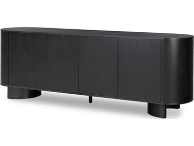 Four Hands Haiden Paden 94'' Acacia Wood Aged Black Solid Sideboard FS235536003