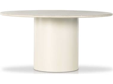 Four Hands Rockwell Ivory Iron / Cream Marble Dining Tables FS235793001