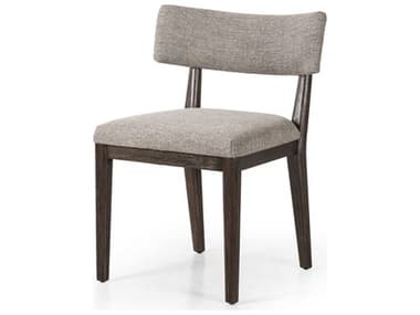 Four Hands Caswell Cardell Parrawood Gray Fabric Upholstered Side Dining Chair FS235805001