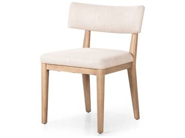 Four Hands Caswell Cardell Parrawood Beige Fabric Upholstered Side Dining Chair FS235805002