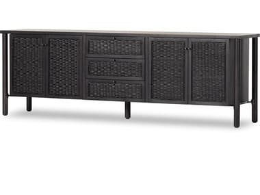 Four Hands Leighton Veta Black Cane  Media Console FS235849002