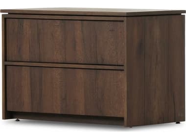 Four Hands Wesson Frame 34" Wide 2-Drawers Gray Oak Wood Nightstand FS235875001
