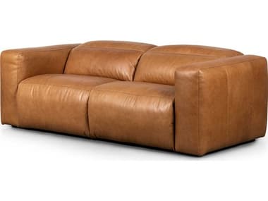 Four Hands Norwood Radley Power Recline 91" Wide Brown Leather Upholstered Sofa FS235916001