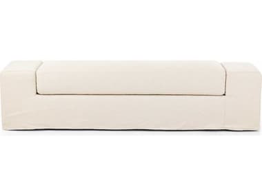 Four Hands Kensington 78" Brussels Natural Beige Fabric Upholstered Accent Bench FS236012001
