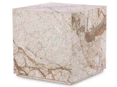 Four Hands Element Modern Marble Plinth 22" Square Desert Taupe End Table FS236045002