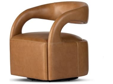 Four Hands Townsend Hawkins Sonoma Butterscotch Leather Swivel Chair FS236091001