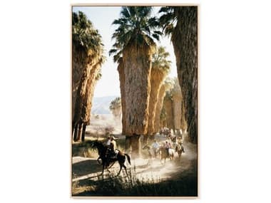 Four Hands Art Studio Palm Springs Riders by Slim Aarons Vertical Grain White Oak Floater  Canvas Wall Art FS236277002