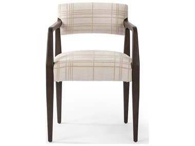 Four Hands Abbott Tyler Sheffield Ivory Upholstered Oak Wood Dining Armchair FS236324003