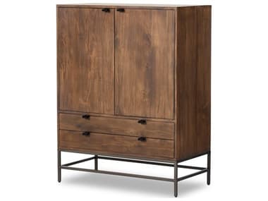 Four Hands Fulton Trey Auburn Poplar  Wood Bar Cabinet FS236606001