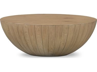 Four Hands Bina Ryan Natural Resawn Oak Round Wood Oak Coffee Table FS237177001