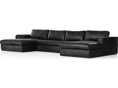 Four Hands Centrale 174" Wide Leather Upholstered Sectional Sofa FS237311004