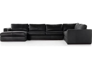 Four Hands Centrale 161" Wide Leather Upholstered Sectional Sofa FS237312001
