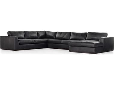 Four Hands Centrale 161" Wide Leather Upholstered Sectional Sofa FS237315001