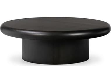 Four Hands Bolton Zach 48" Round Charcoal Parawood Solid Veneer Coffee Table FS237724002