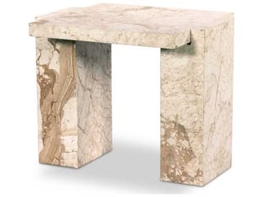 Four Hands Element 24" Rectangular Desert Taupe Marble End Table FS237779001