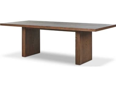 Four Hands Hamilton 96" Rectangular Wood Umber Oak Veneer Dining Table FS238149001
