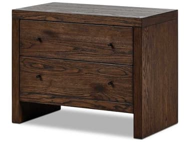 Four Hands Hamilton 32" Wide 2-Drawers Brown Oak Wood Nightstand FS238222001