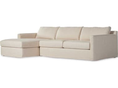 Four Hands Helm Hampton 2 - Piece 112" Wide Beige Fabric Upholstered Sectional Sofa with LAF Chaise FS238940001