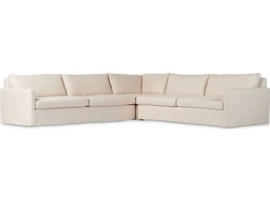 Four Hands Helm Maddox 3 - Piece 132" Wide Beige Fabric Upholstered Sectional Sofa FS238942001