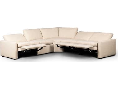 Four Hands Norwood Tillery Power Recliner 5 - Piece Cream Upholstered Sectional Sofa FS238976002