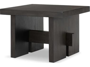 Four Hands Haiden 26" Rectangular Wood Smoked Black Veneer End Table FS239194001