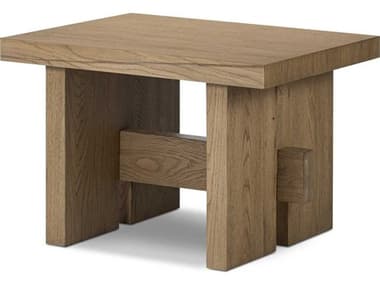 Four Hands Haiden 26" Rectangular Wood Rubbed Light Oak Veneer End Table FS239194002