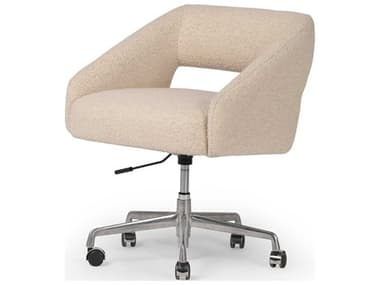 Four Hands Allston White Upholstered Adjustable Computer Office Chair FS239813002