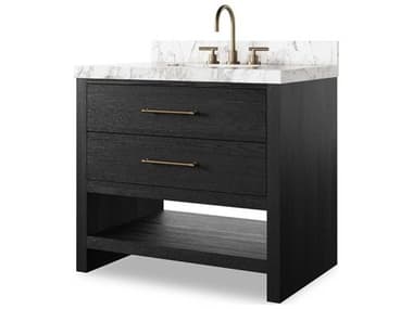 Four Hands Anthem Single Vanity - Black Wash Oak Veneer FS240163003