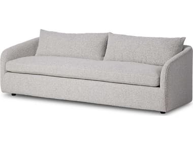 Four Hands Kensington 97" Knoll Domino Gray Fabric Upholstered Sofa FS241188004