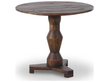 Four Hands Theory 36" Round Wood Antique Belgium Bleach End Table FS241393001