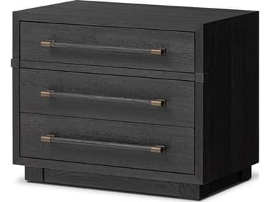 Four Hands Delft Adolfo Modern Black Ash Rectangular Nightstand FS244499001
