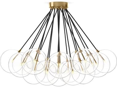 Four Hands Schwung Cloud Burnished Brass Chandelier FS244998001