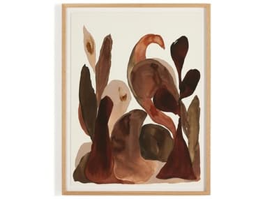 Four Hands Art Studio Depth Of Heart by Molly Franken Vertical Grain White Oak Canvas Wall Art FS246820001