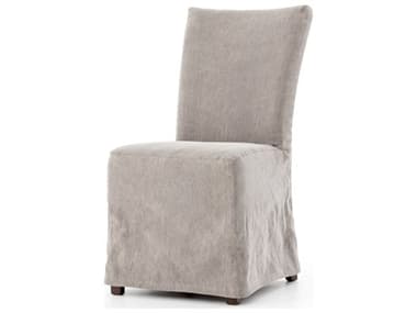 Four Hands Ashford Vista Birch Wood Gray Fabric Upholstered Side Dining Chair FSCASH6973