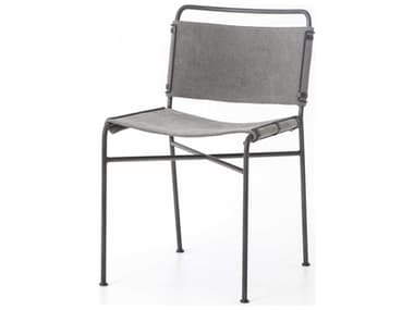 Four Hands Irondale Stonewash Grey / Waxed Black Side Dining Chair FSCIRD201