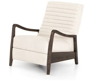 Four Hands Kensington Linen Natural / Rubbed Sienna Brown Recliner Chair FSCKEN17347188