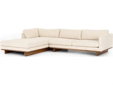 Four Hands Kensington Everly 2 - Piece Sectional Irving Taupe Antique Cocoa Cream Upholstered Sofa with LAF Chaise FSCKEN296A6663PS2