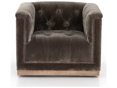 Four Hands Kensington Maxx Swivel Gray Fabric Accent Chair FSCKENF4Z202