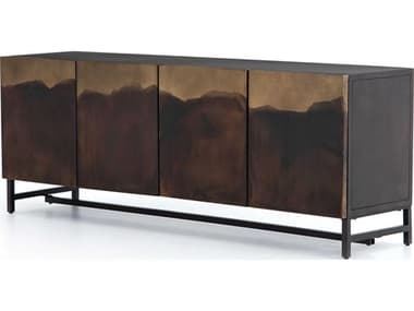 Four Hands Element Stormy 72" Distressed Ombre Aged Brown Media Console FSIELE122