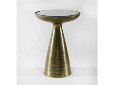 Four Hands Marlow 16" Round Glass End Table FSIMAR48BBS