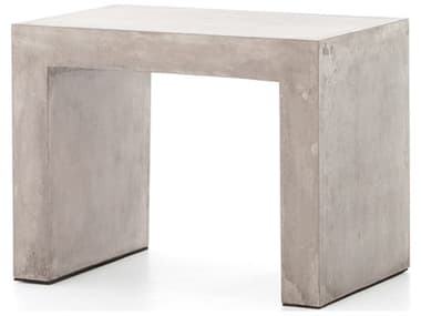 Four Hands Bina Parish 26" Rectangular Grey Concrete End Table FSVBNA011