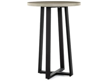 Four Hands Constantine Black / Light Grey 30'' Wide Round Bar Height Dining Table FSVCNS125