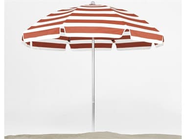 Frankford Avalon Fiberglass Beach 7.5 Foot Wide Octagon Manual Lift Umbrella - Nonstocked Striped Fabric FU844FWBSTRIPE