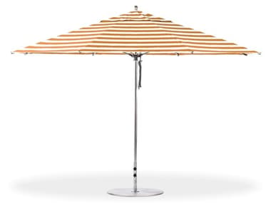 Frankford G-Series Monterey Market Aluminum Silver Anodized 13 Foot Octagon Double Pulley Lift Umbrella - Nonstocked Striped Fabric FU880FMSTRIPE