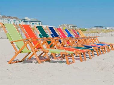 Frankford Umbrellas Oak Wood Beach Chairs Sling Lounge Set FUBEACHCHAIRSET11